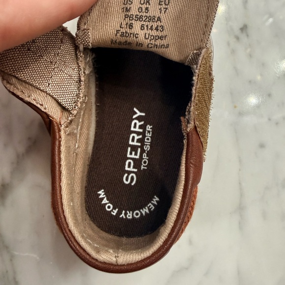 EXCELLENT Baby Sperry Kids Brown Boat Shoes 0-3 Months - Picture 6 of 6